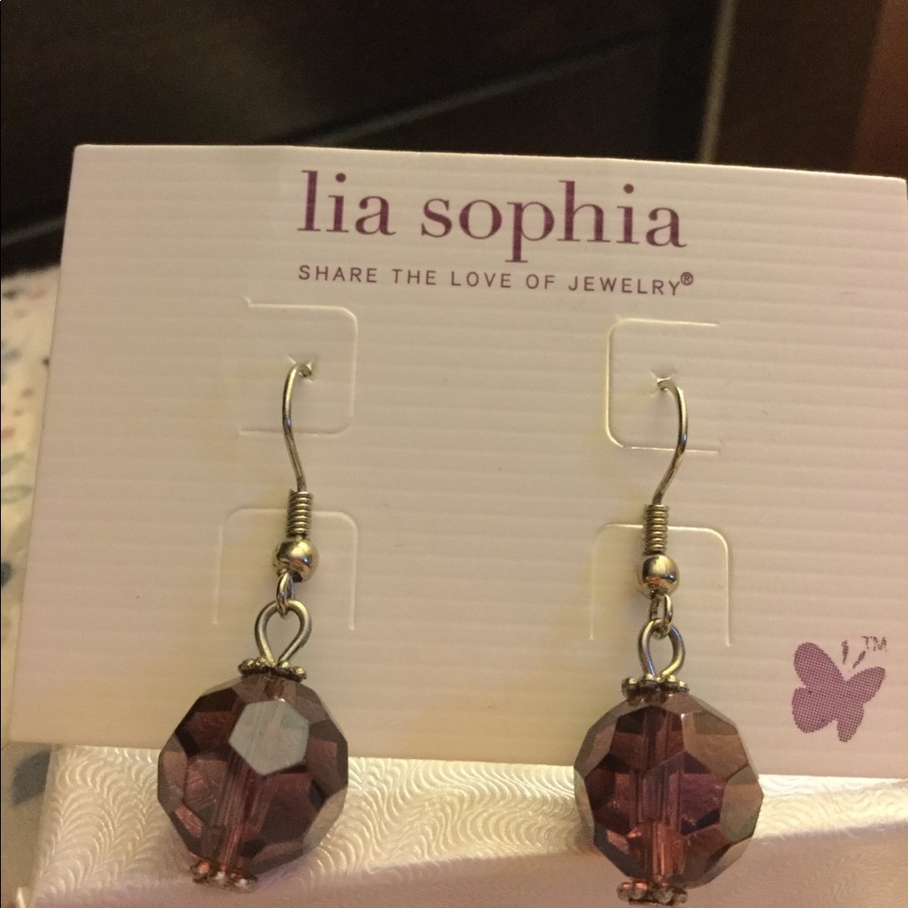 Lia Sophia purple earrings